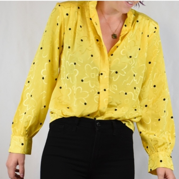 80s VTG JH Collectibles Button Shirt with shoulder pads - Picture 5 of 9